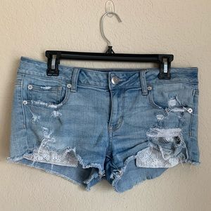 American Eagle Distressed Denim Shorts